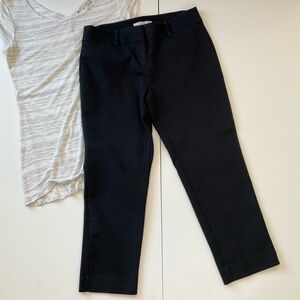LOFT  Black Cropped Pants Marisa 4P